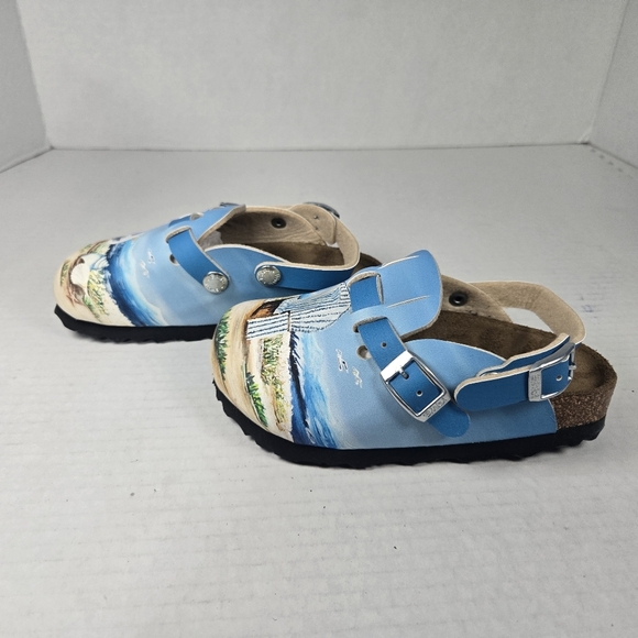 Birkenstock Birki's Unisex Kids Kay Birko Flor Seagull Slingback Clog Sz EU27 C9 - Picture 5 of 10